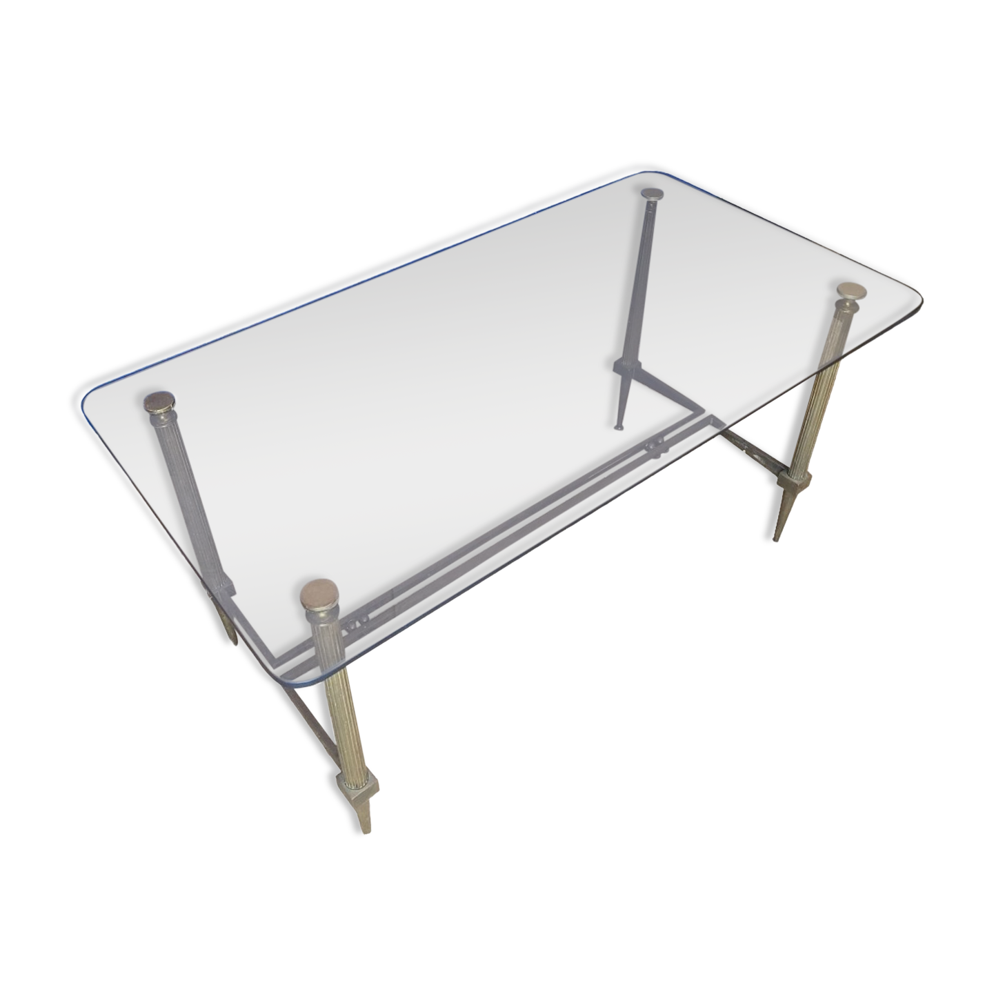 Smoked glass coffee table circa 1970