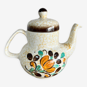 Earthenware teapot, Boch La Louvière ''Corfu''