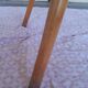 Round dining table vintage curved wooden foot