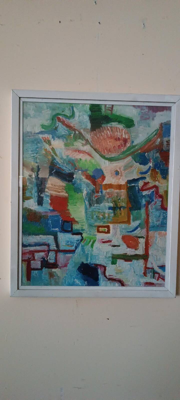 Abstract oil painting on canvas
