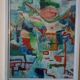 Abstract oil painting on canvas