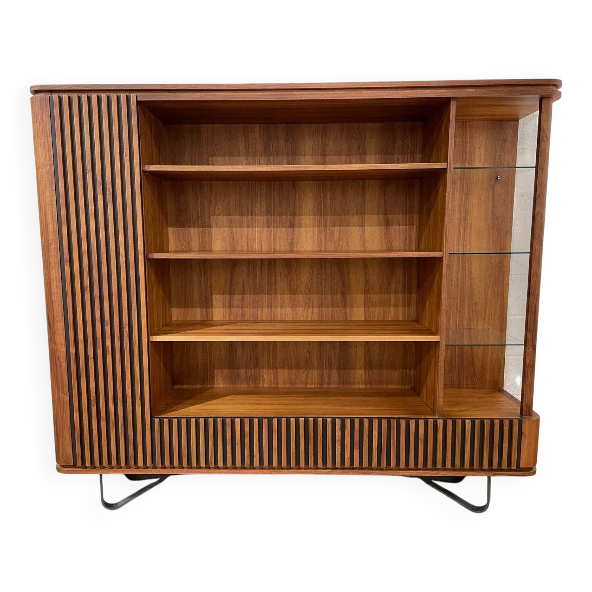 Wooden and Metal Bookcase