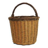 Antique wicker basket / handmade / vintage