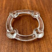 Swedish glass candle holder ring from Pukeberg, 1970s