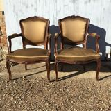 Paire de fauteuils Louis XV