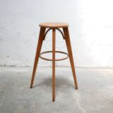 Vintage wooden bar stool by Stella Editions