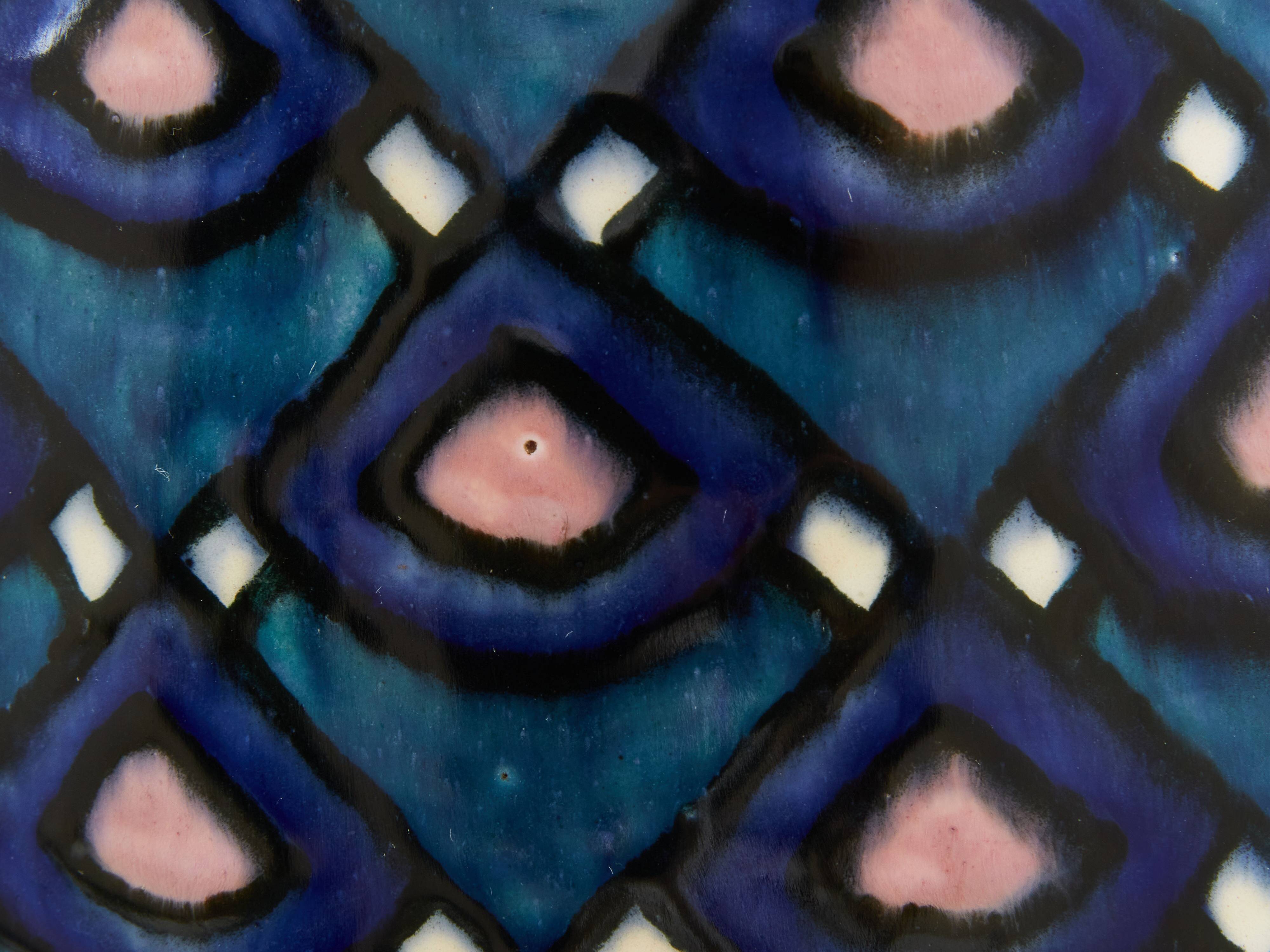 Large Art Deco vase in enameled ceramic signed Paul Jacquet 1930