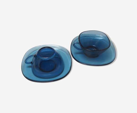 2 tasses Vereco bleu
