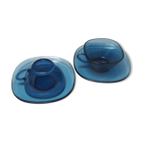 2 blue Vereco cups