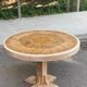Renovated vintage Barrois dining table with 2 solid oak benches