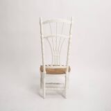 Napoleon 3 shabby white nurse chair