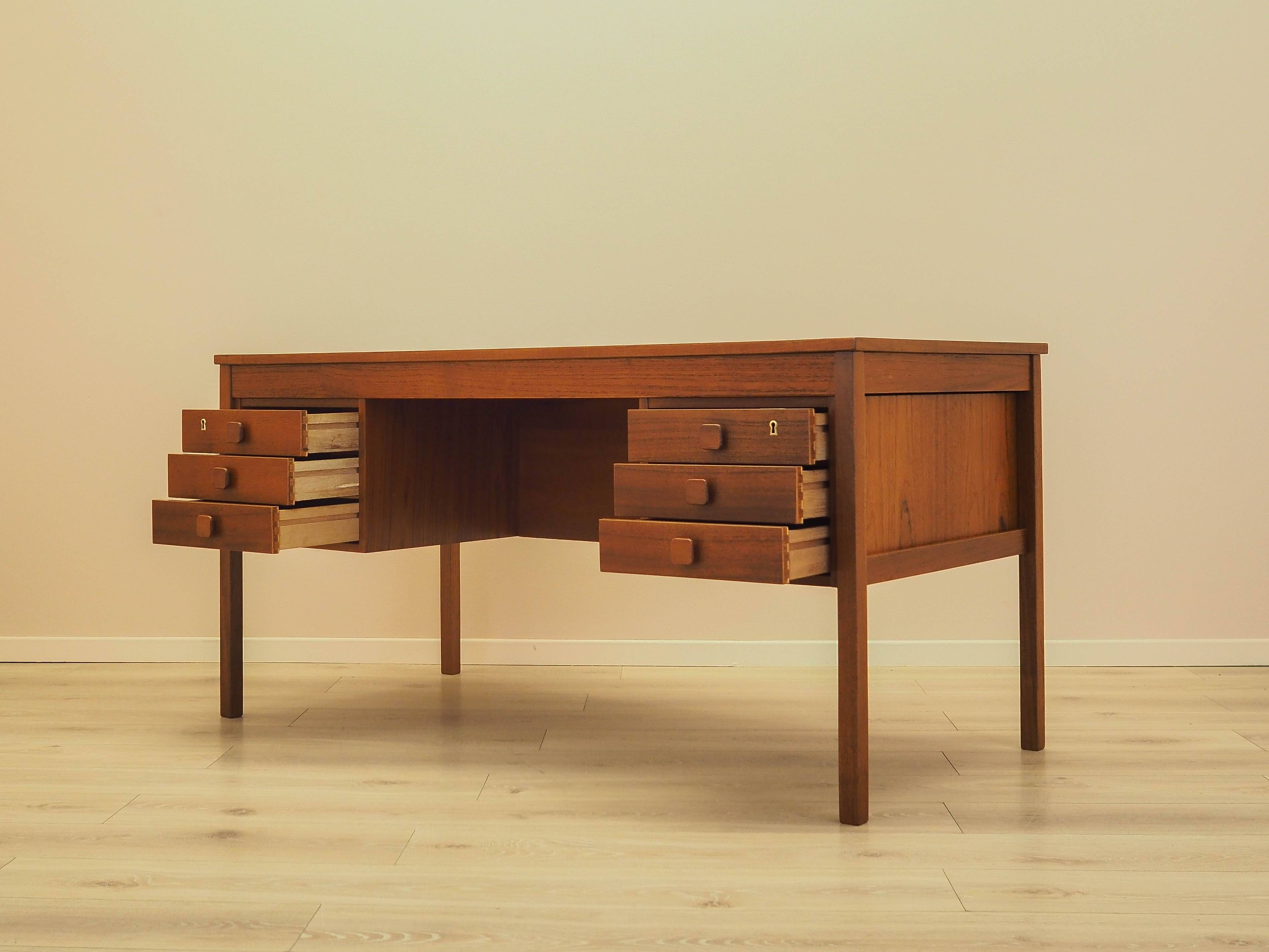 Teak desk with drawers, Denmark, 1960s