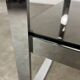 Chrome metal and smoked glass side table, 70s, side table