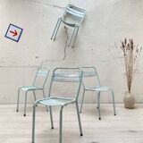 Set of four Tolix T2 chairs, circa 1950.