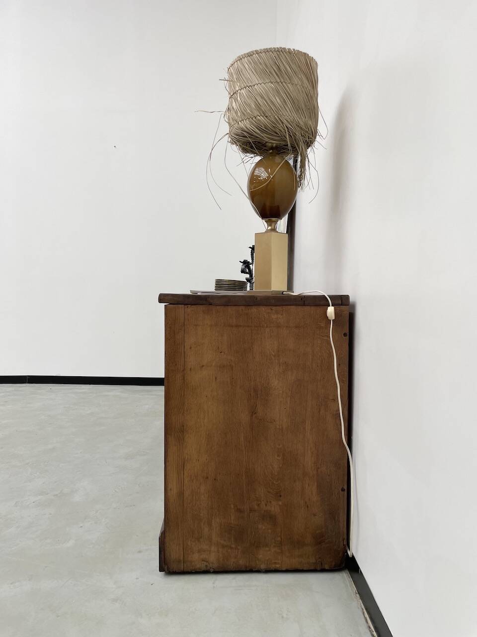 Enfilade de métier XXL chêne portes vitrées