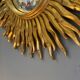 Large sunburst mirror, witch's eye shape, 50cm diameter, convex, vintage 1960s
