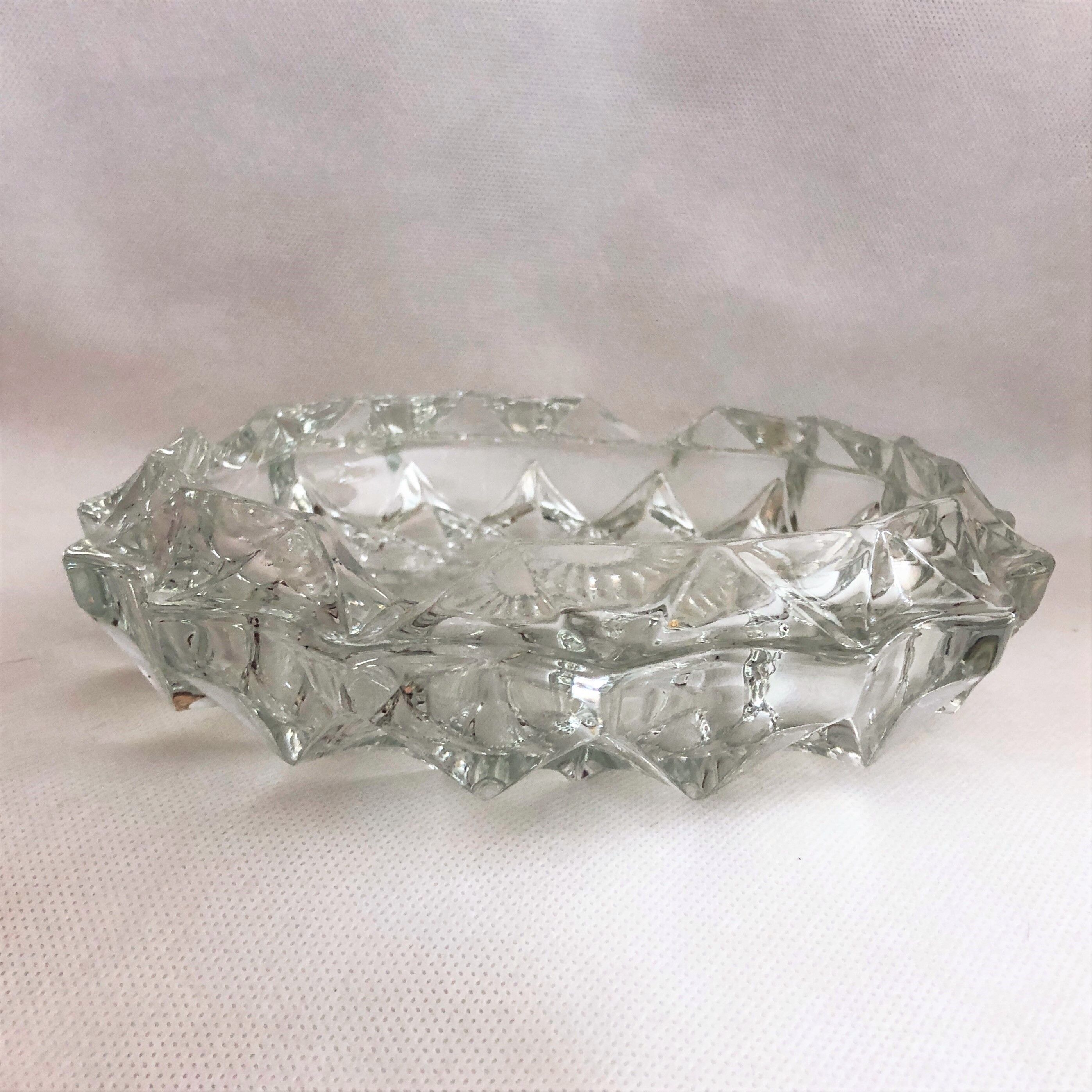 France crystal pocket ashtray