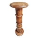 Antique elm side table – French column circa 1900 – Plant stand