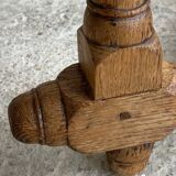 Side table, wooden pedestal table