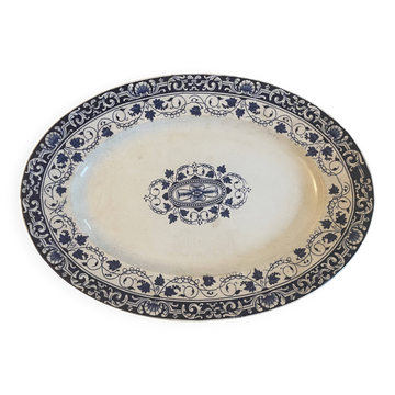 Plat  ovale Jules Vieillard Bordeaux – modèle Louis XV – XIXe