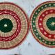 Set of bottle underwear and coasters in wicker / rope 70s
