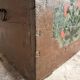 Antique French pine chest – 1838, painted folk art
