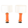 Pair of orange glass lamps. 1970s.