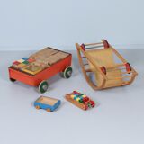 Block wagon 'Bouwmeester No. 117' by ADO, 1950s – large model, 123 pieces