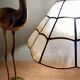 Vintage mother-of-pearl and brass lampshade pendant light