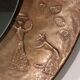 Sculptural hammered copper mirror attributed to Angelo Bragalini