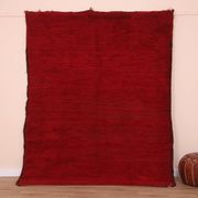 Red Vintage Moroccan Rug 180 x 230 cm, Berber Wool Rug, Handmade Boho Rug