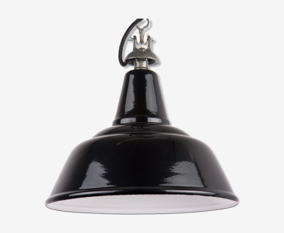 zoogdier dienen Zwerver Lampe industrielle vintage noire d'Autriche, vrai style Bauhaus, fonte |  Selency
