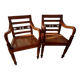 Set of two antique handcrafted children's armchairs