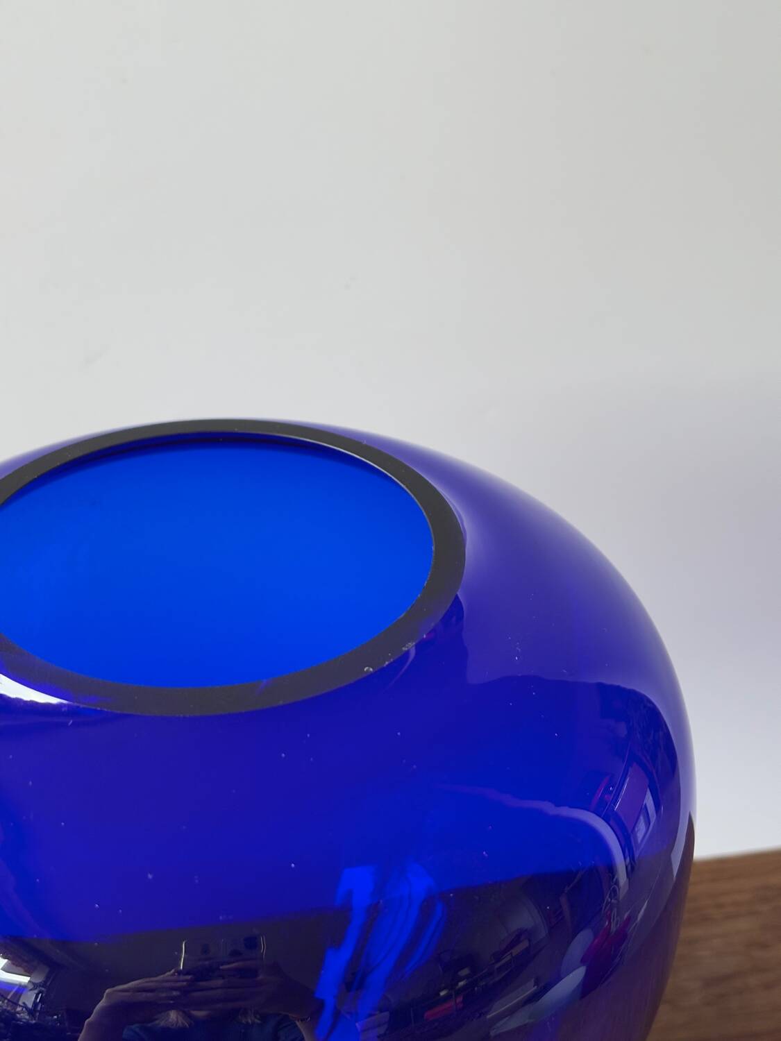 Cobalt blue blown glass vase