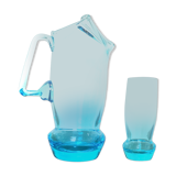 Pitcher and glass