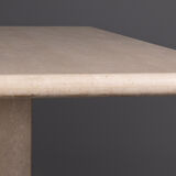 Travertine dining table square