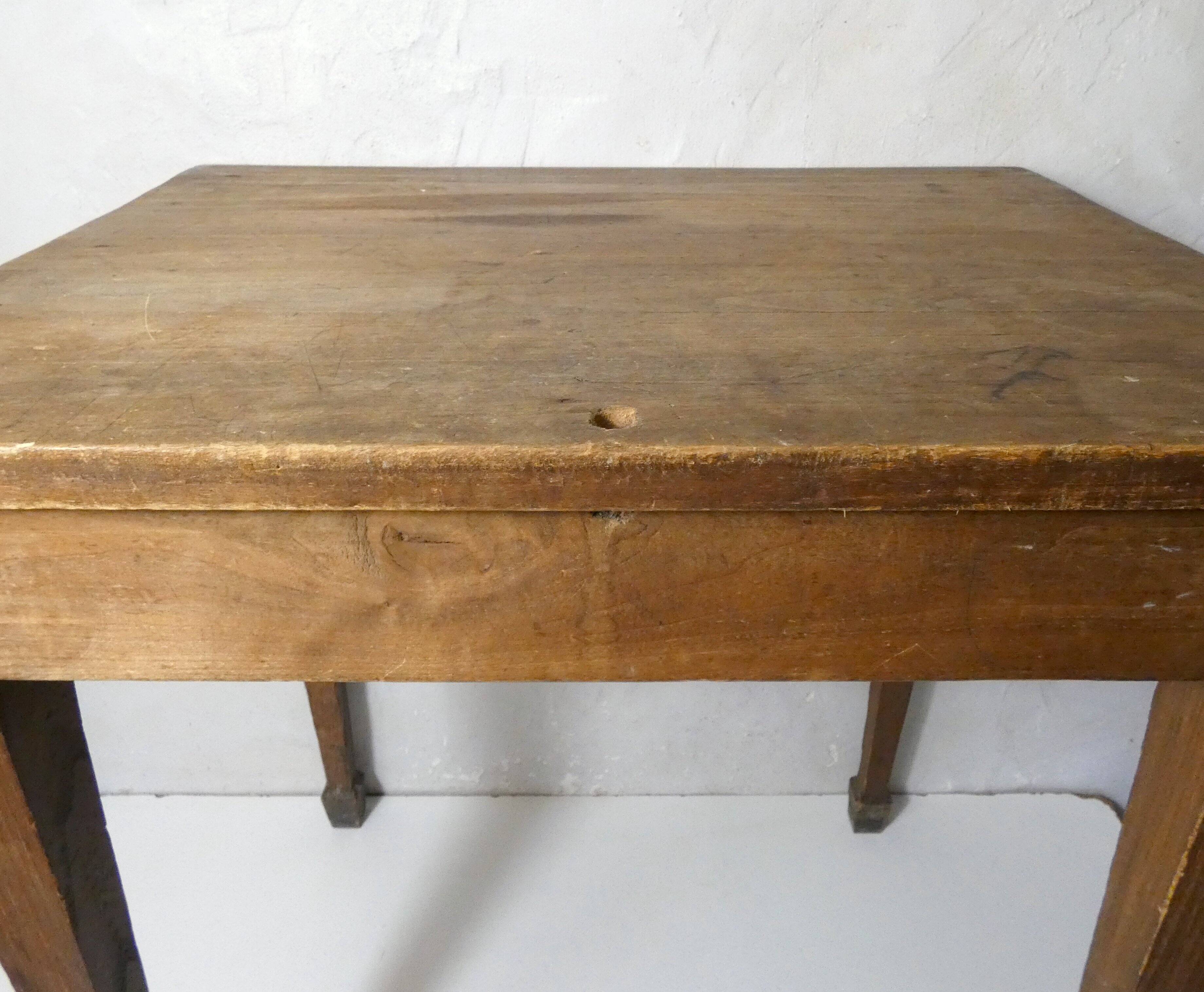 vintage wooden writing desk side table