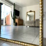 19th century silver leaf mirror