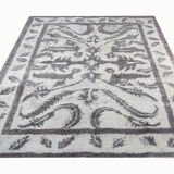 Oriental overdyed vintage persian area rug handmade wool carpet- 200x290cm