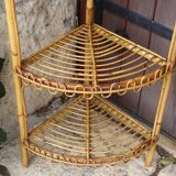 Rattan Corner Shelf by Franco Albini, 1960s