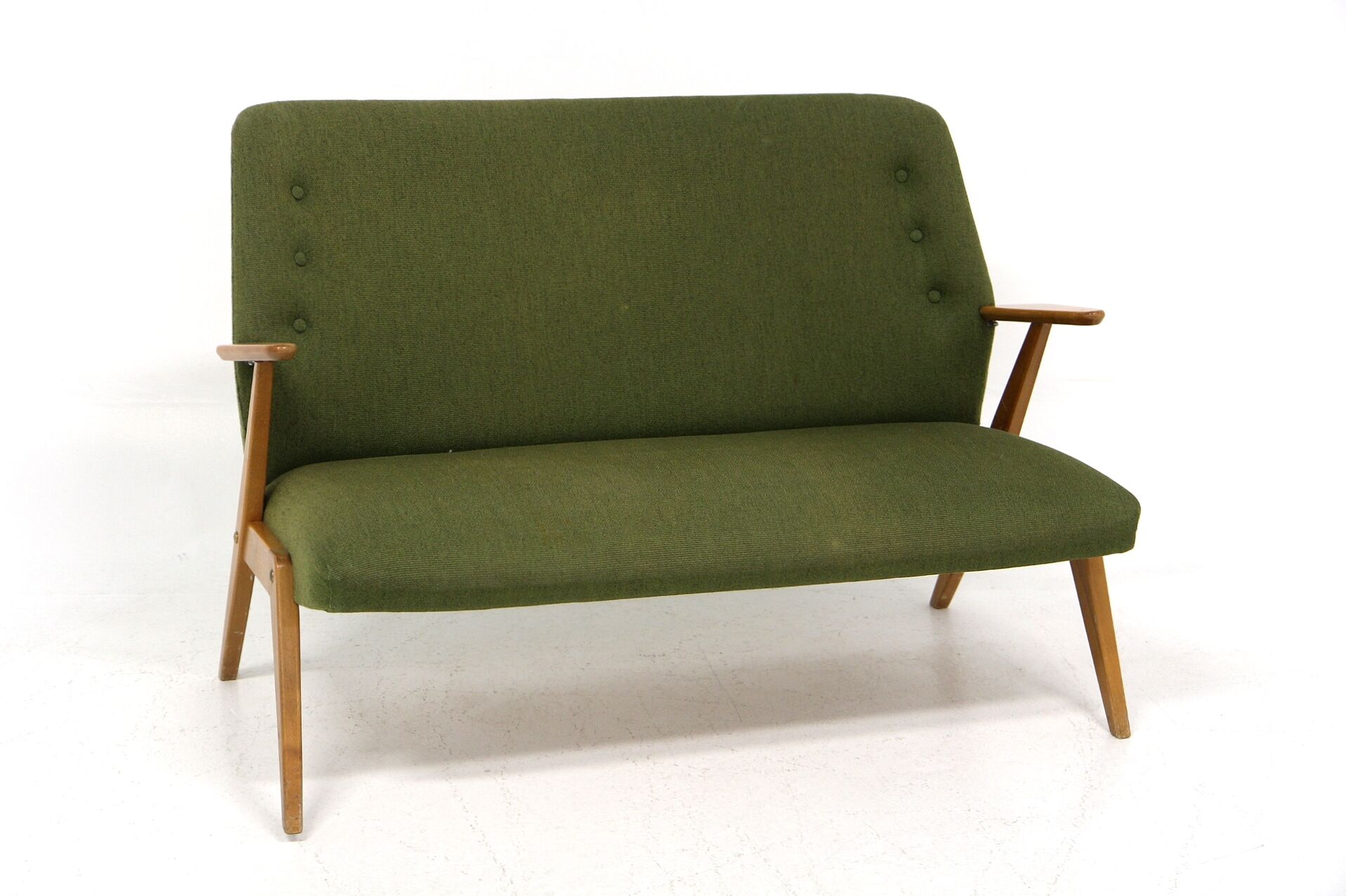 2-seater beech sofa, Sweden, 1950