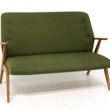 2-seater beech sofa, Sweden, 1950