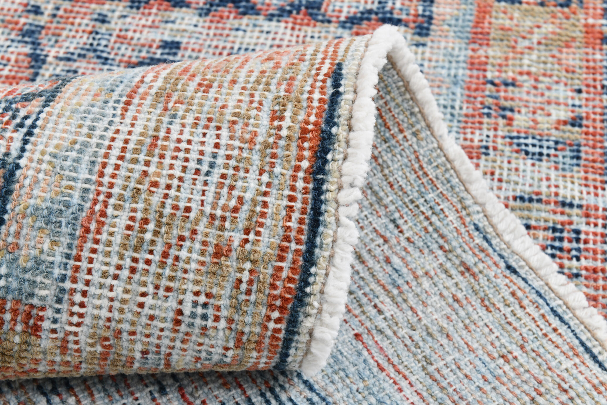 Navy blue persian runner rug, 365x77cm