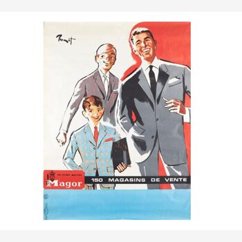 Grande affiche publicitaire Magor par Brenot, 157x117, 1960
