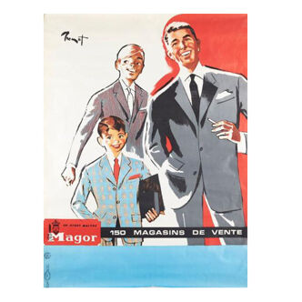 Grande affiche publicitaire Magor par Brenot, 157x117, 1960