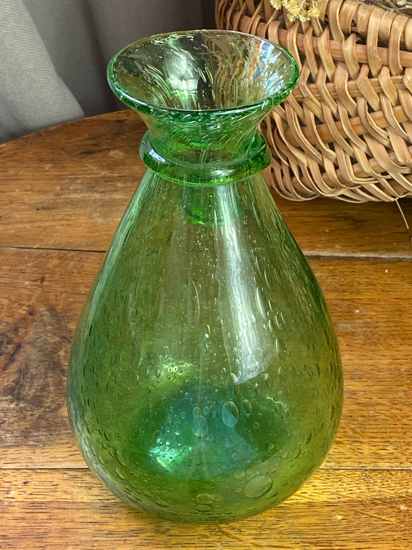 Blown glass bubble carafe Biot