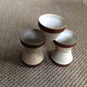 Series of 5 sandstone ramekins