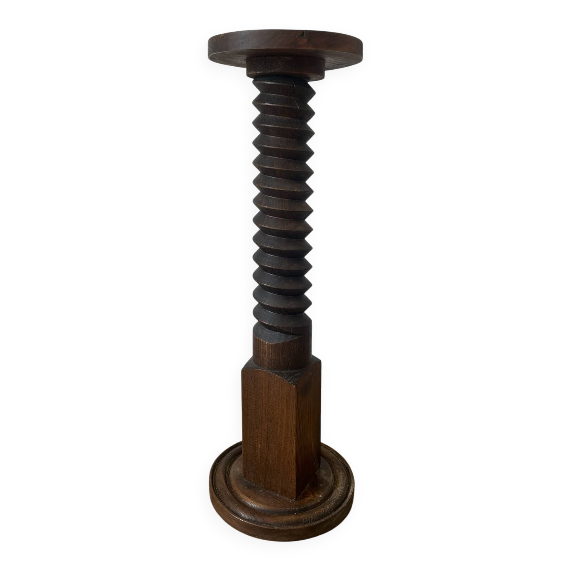 Column support screw for wooden press
