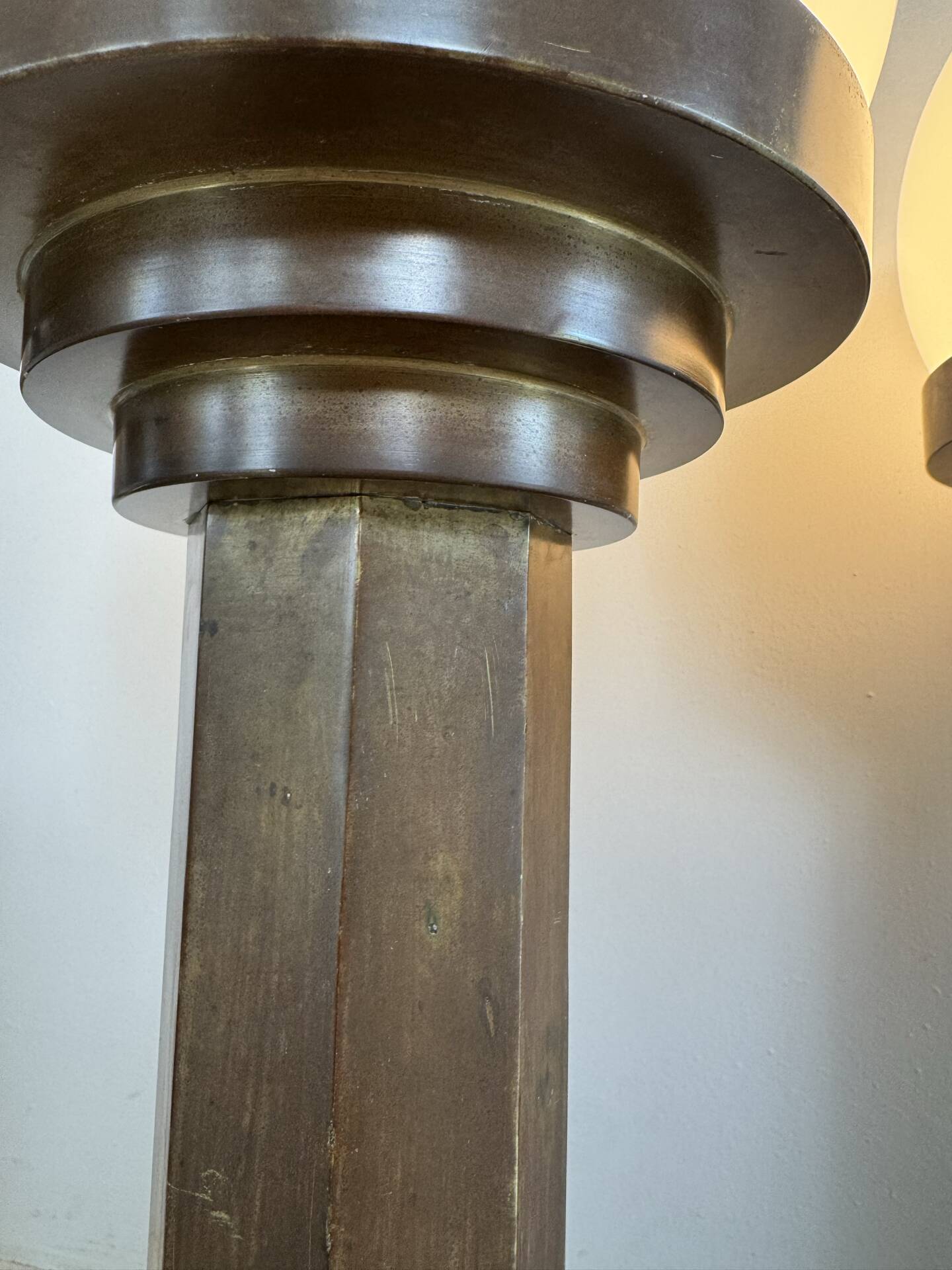 Lampes colonnes bronze Art Déco