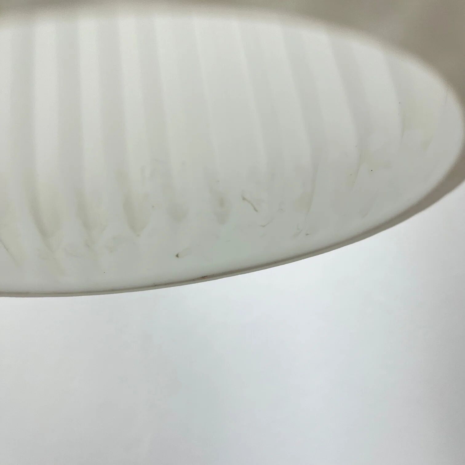 Vintage MCM glass pendant with metal rod